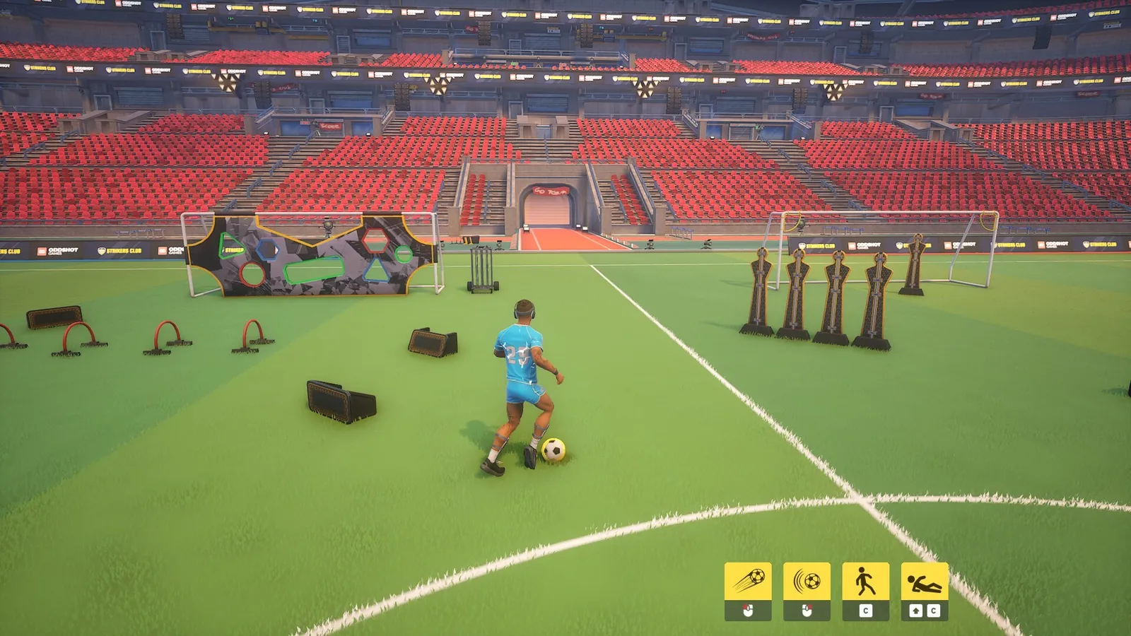 Strikers Club passing play for the controls guide